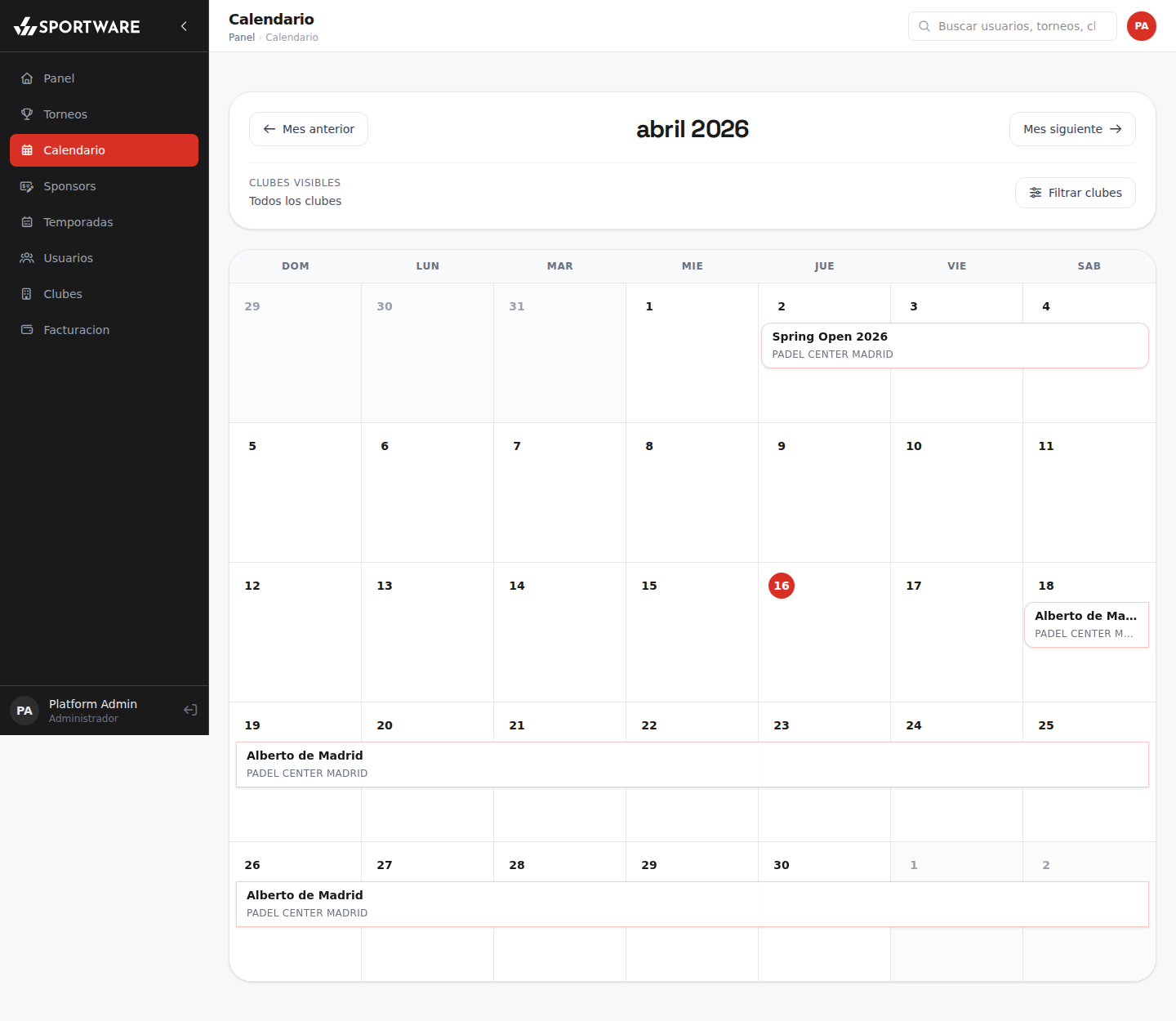 Calendario